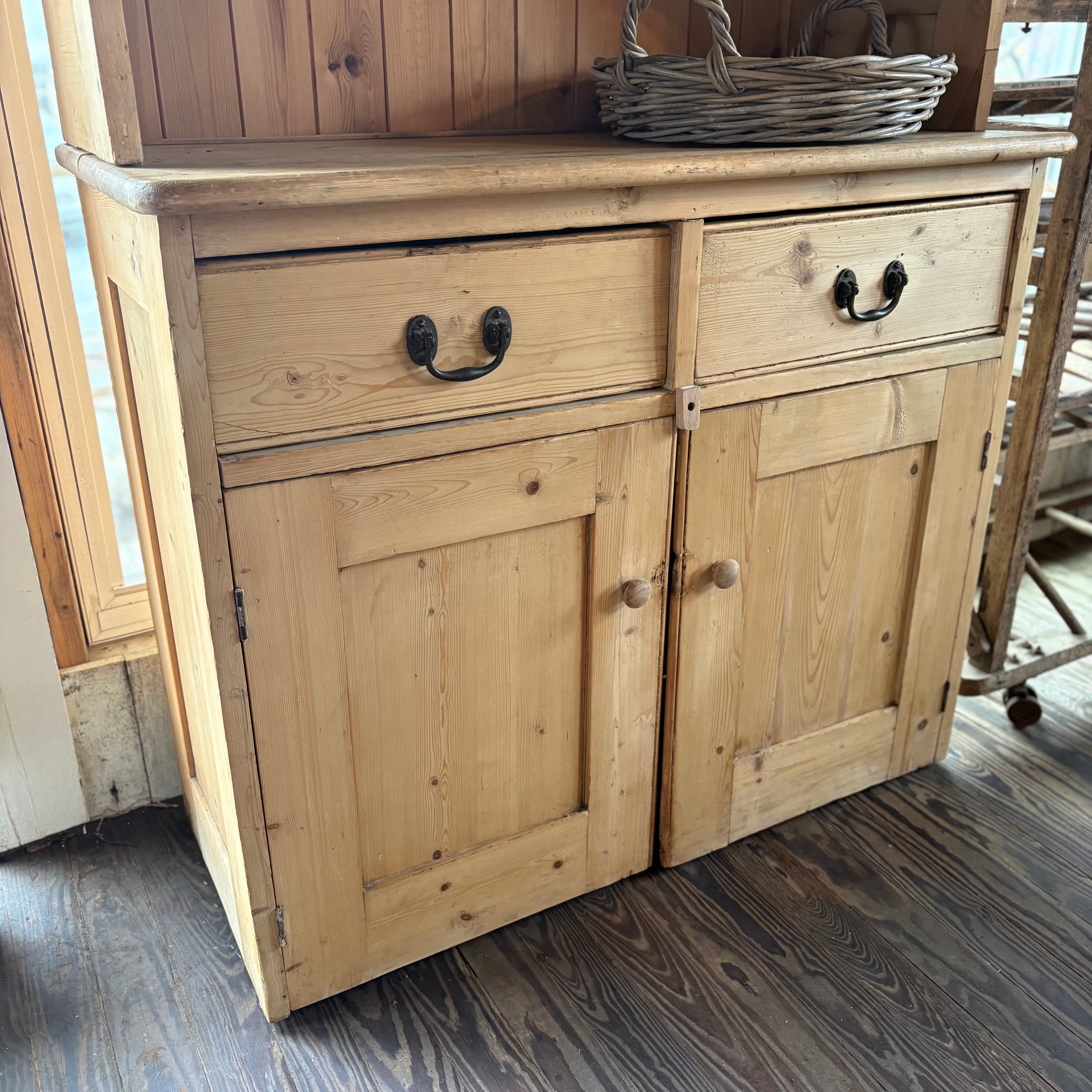 Tall Antique Pine Hutch – Lucketts Store
