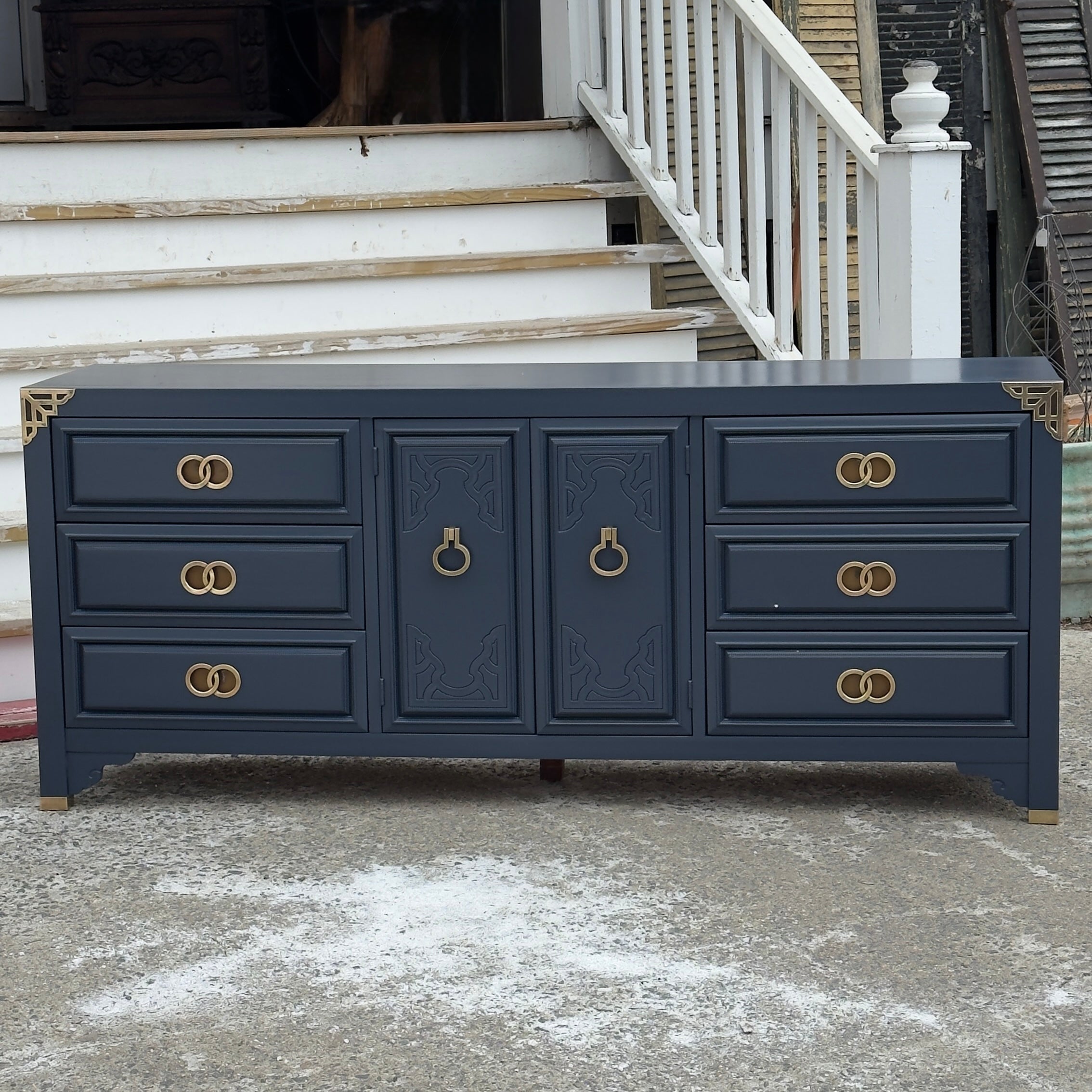 Navy Lacquered Thomasville Dresser – Lucketts Store