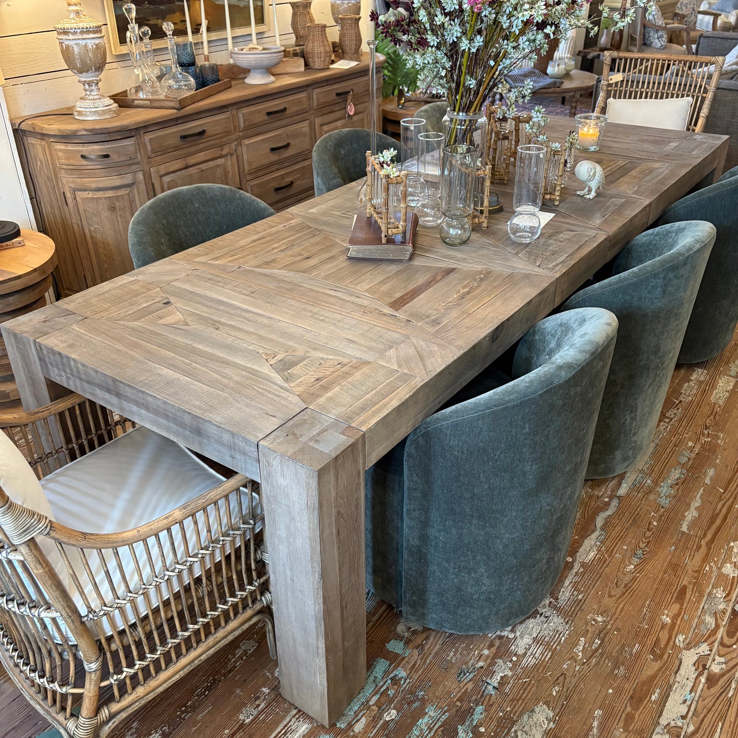 Reclaimed Oak Extension Dining Table
