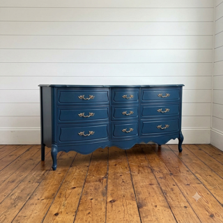 Blue Lacquered French Dresser – Lucketts Store