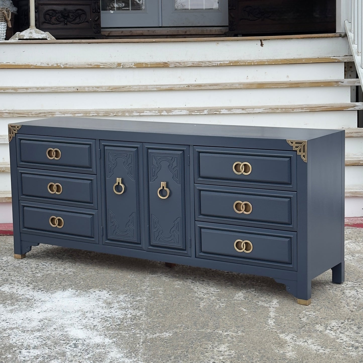 Navy Lacquered Thomasville Dresser Lucketts Store Navy Lacquered Thomasville Dresser Lucketts Store