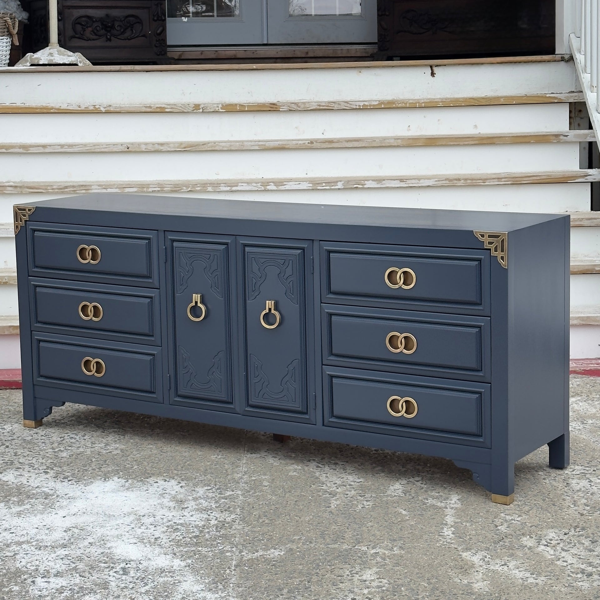 Navy Lacquered Thomasville Dresser Lucketts Store Navy Lacquered Thomasville Dresser Lucketts Store