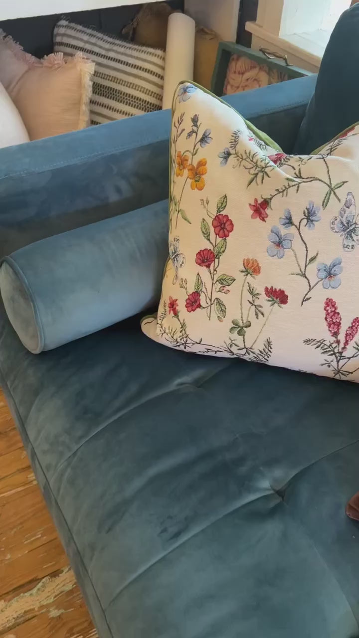 Blue Velvet Sofa