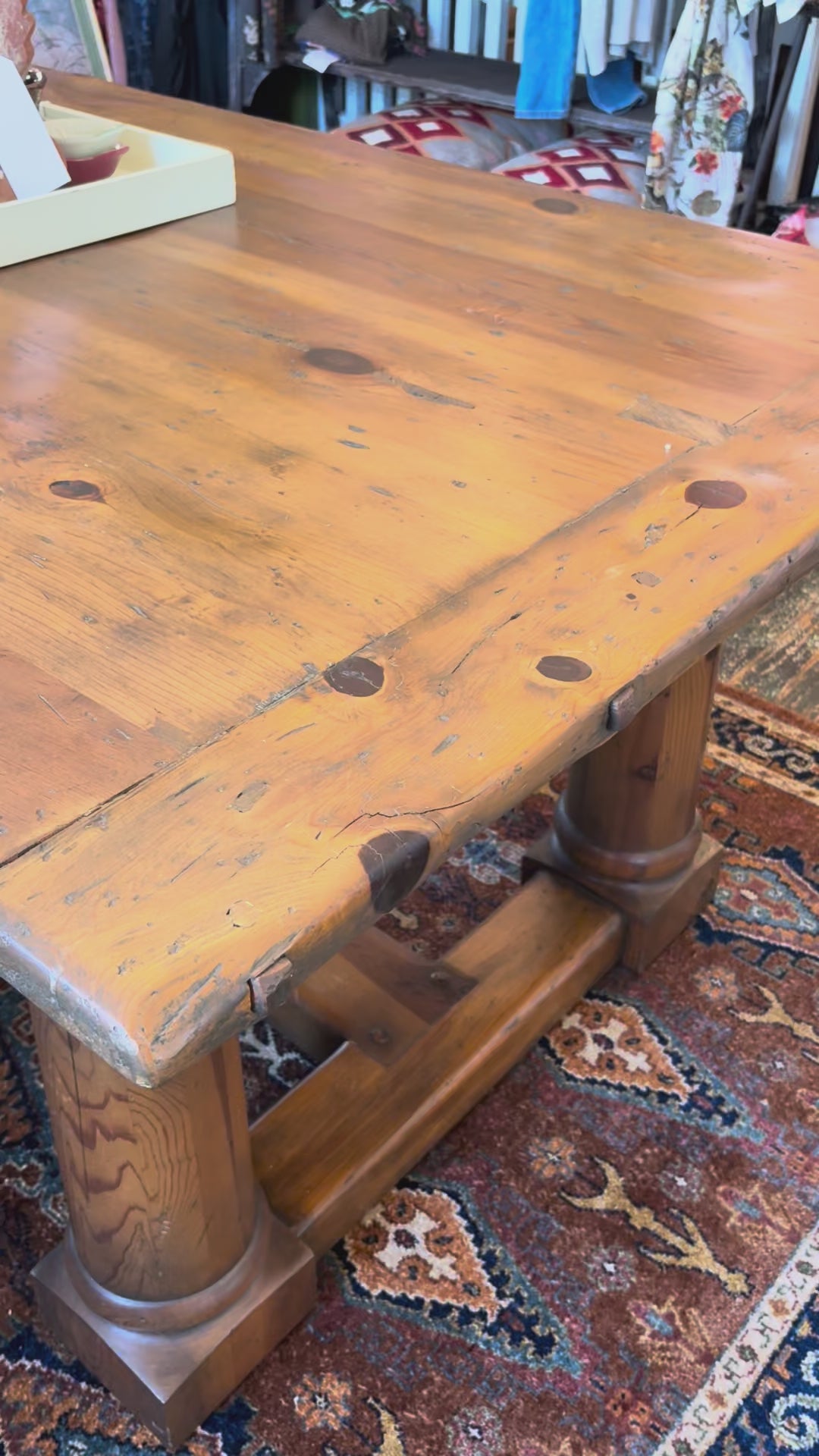 Henredon Pine Trestle Table